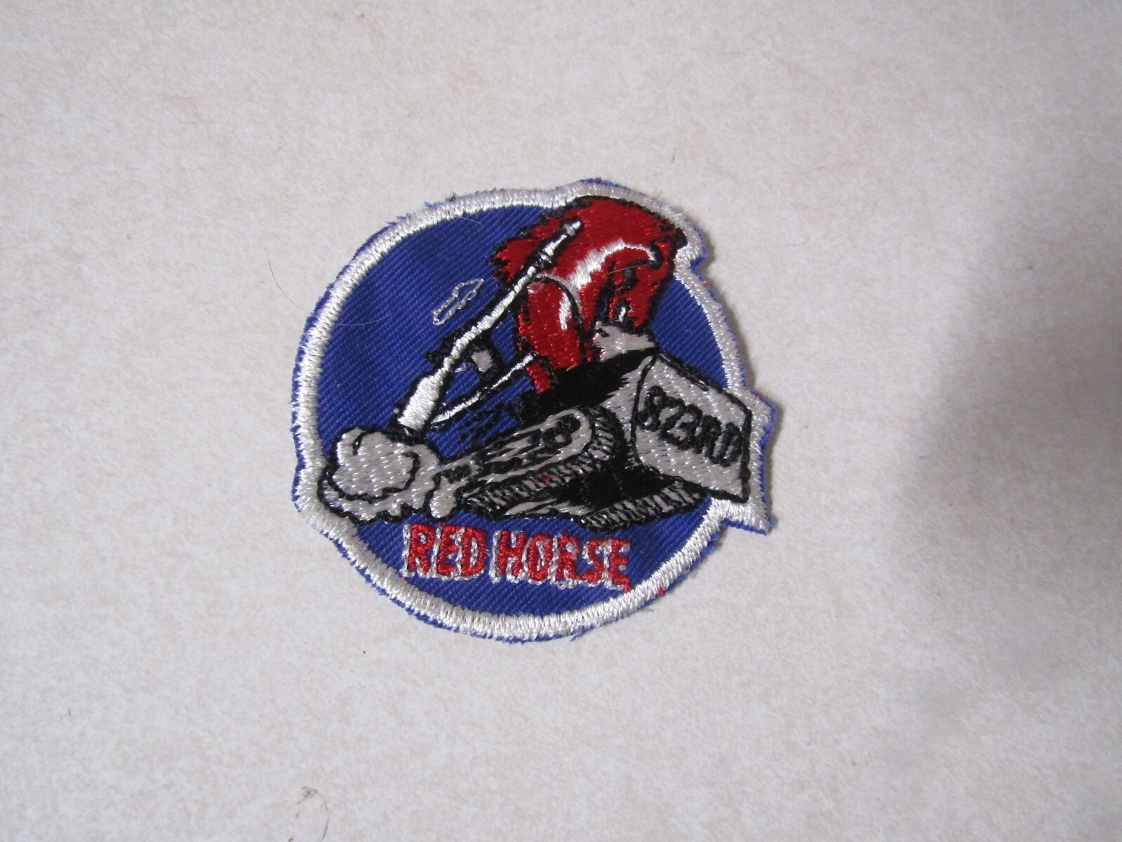 MILITARY PATCH VIETNAM ERA 307TH SQUADRON RED HORSE