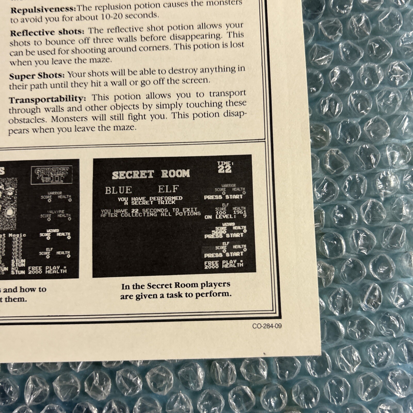 original Gauntlet 2 Player Tips Sheet Atari Vintage Arcade Video game manual