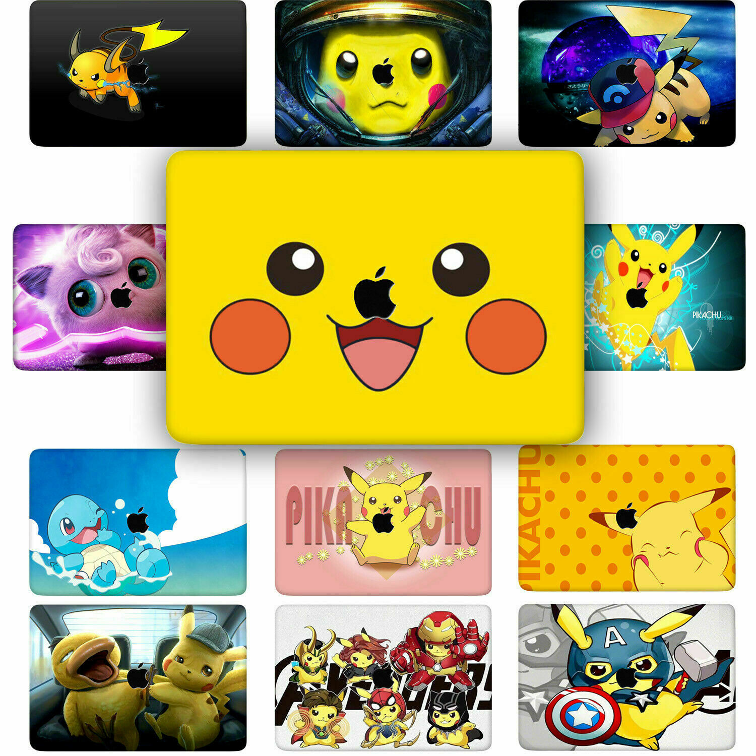 2025 New Lovely Pikachu Hard Laptop Case Cover Fr Macbook Air Pro M1 M2 M3 M4 M5