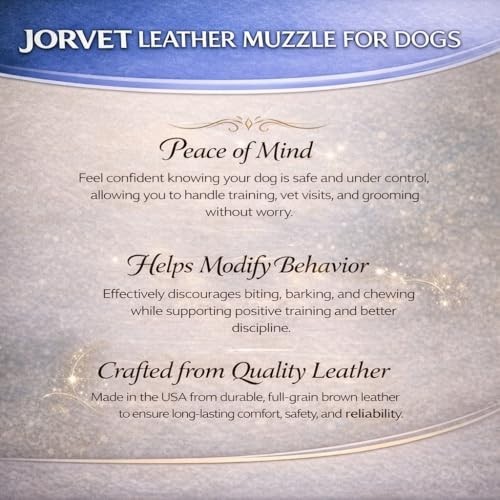 Comfortable Leather Dog Muzzle | Durable & Adjustable | Vet-Approved Safety | Sm