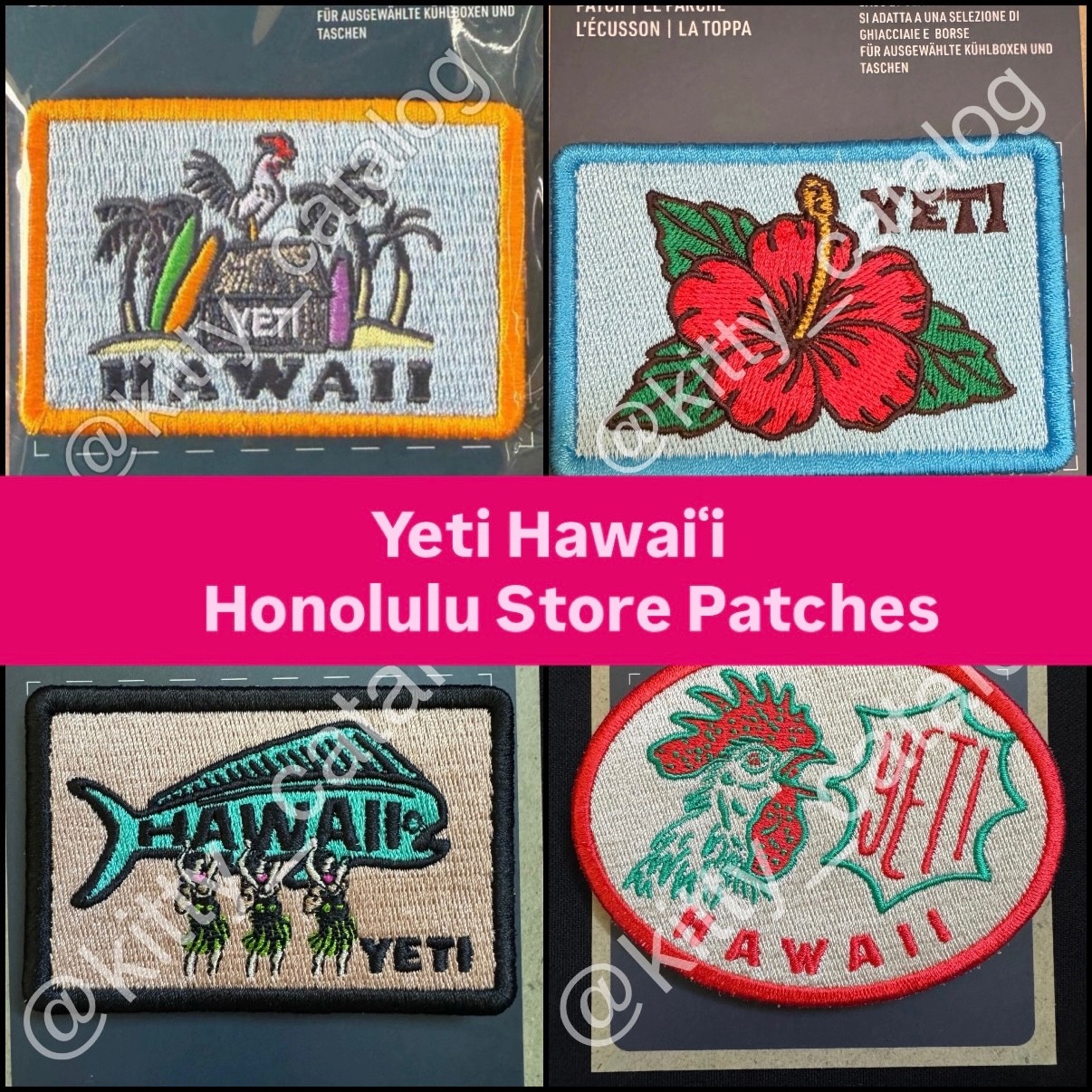 Yeti Hawaii Honolulu Store Patch, Multi Style Patches, Hawaii Exclusive