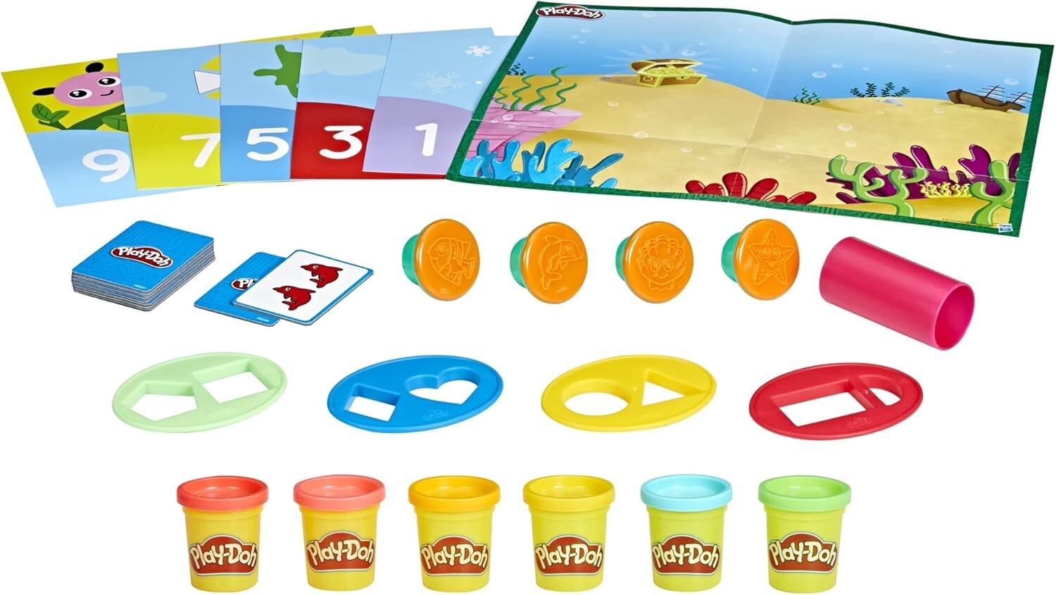 Play-Doh Create Shape and Count Numbers Playset Playmats Flashcards Ages 2+