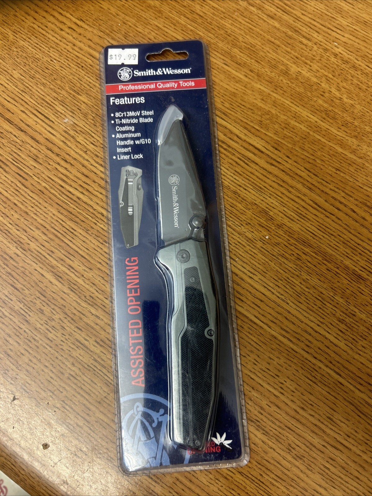 Smith & Wesson Liner Lock G10 Handle Knife - Ti-Nitrade Blade S&W