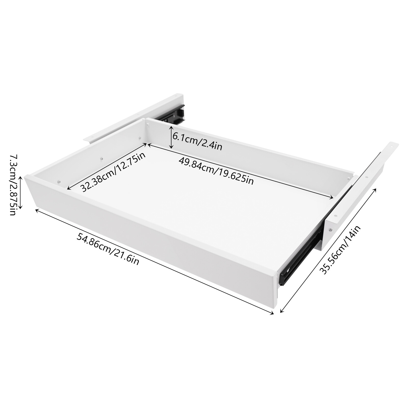 Sliding Under-Desk Drawer Organizer for Stand-Up Desks - Space-Saving Storage