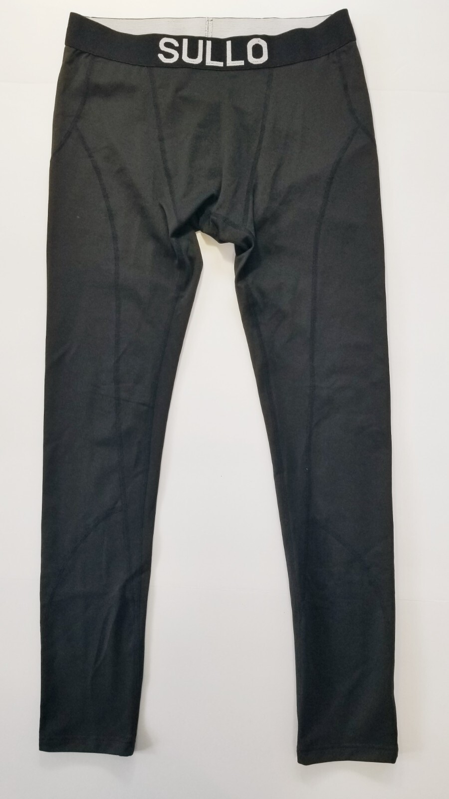 SULLO Men's Compression Pants Black Size Small