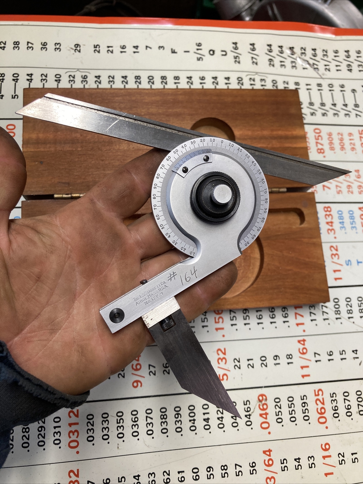 Starrett C359 Precision Universal Bevel Vernier Protractor Machinist Tool Maker