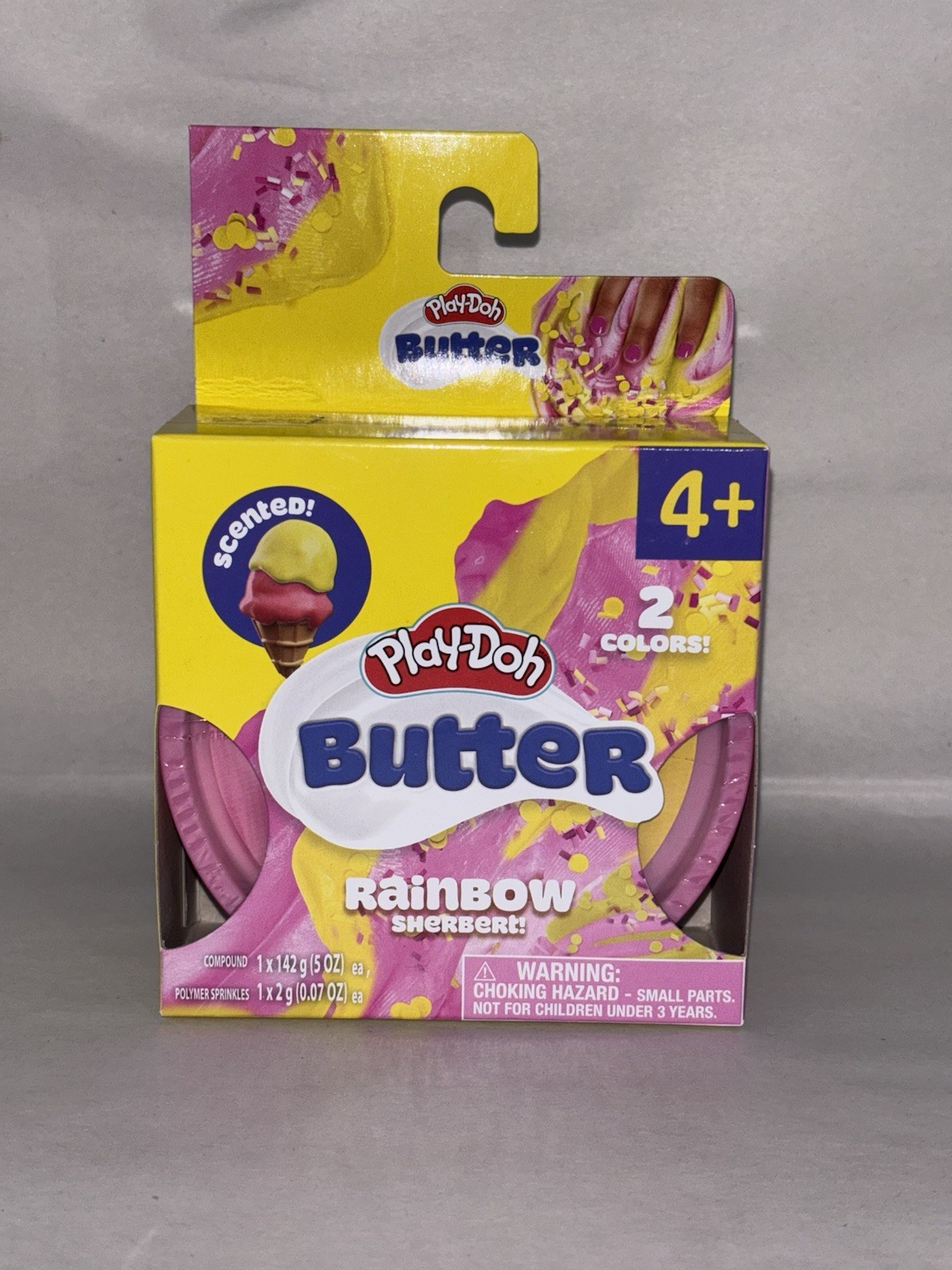 Play-Doh Butter Rainbow Sherbert Scented Slime 2-Color Set w/ Sprinkles 4+ NEW
