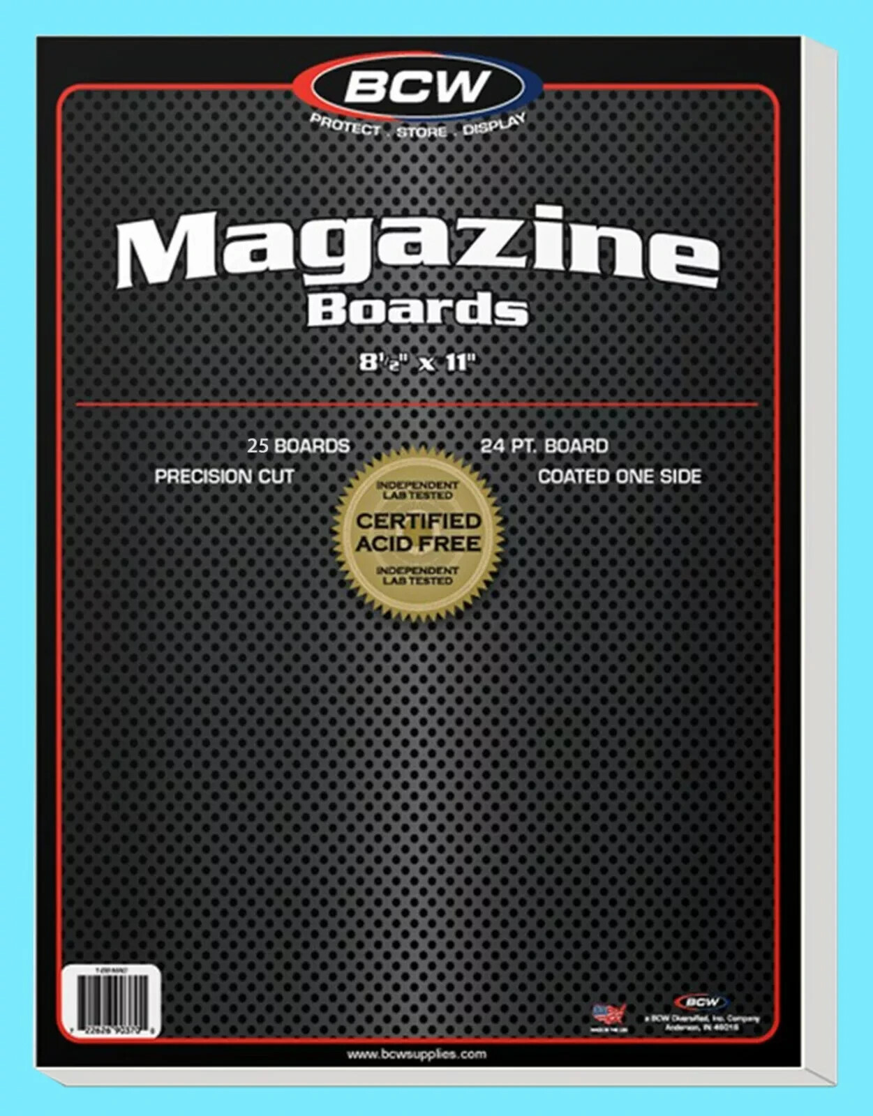25 BCW MAGAZINE SIZE BACKING BOARDS 8.5" x 11" Storage White Backer 24pt 8-1/2"