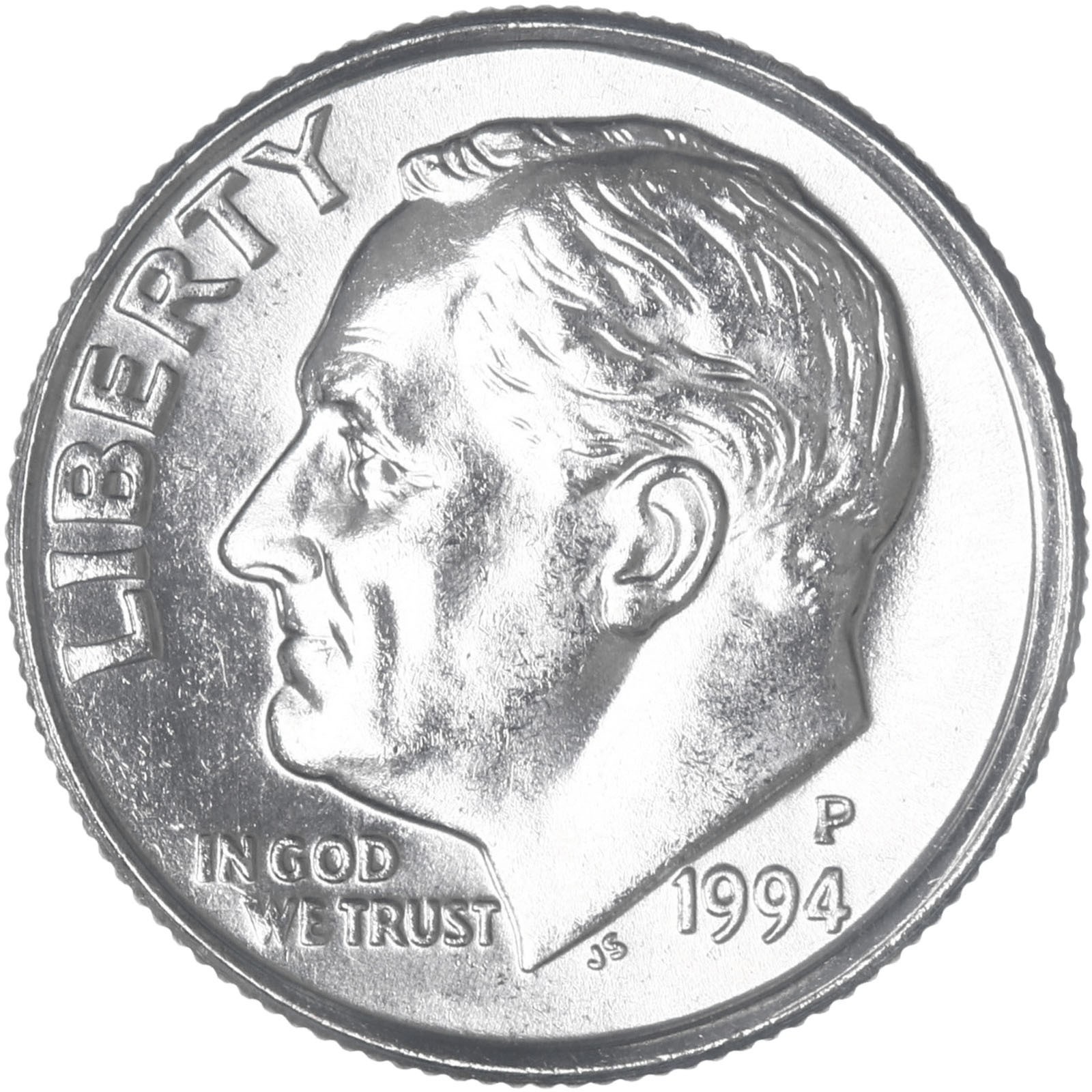 1994 P Roosevelt Dime Choice BU CN-Clad