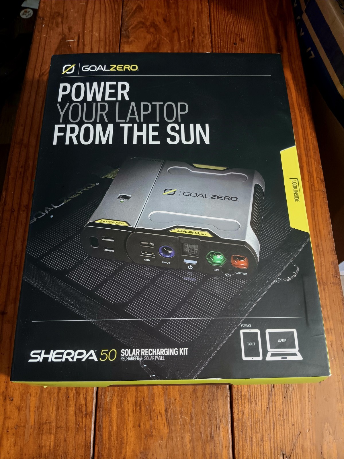 BRAND NEW GoalZero Laptop Sherpa 50 Solar Recharging Kit Goal Zero