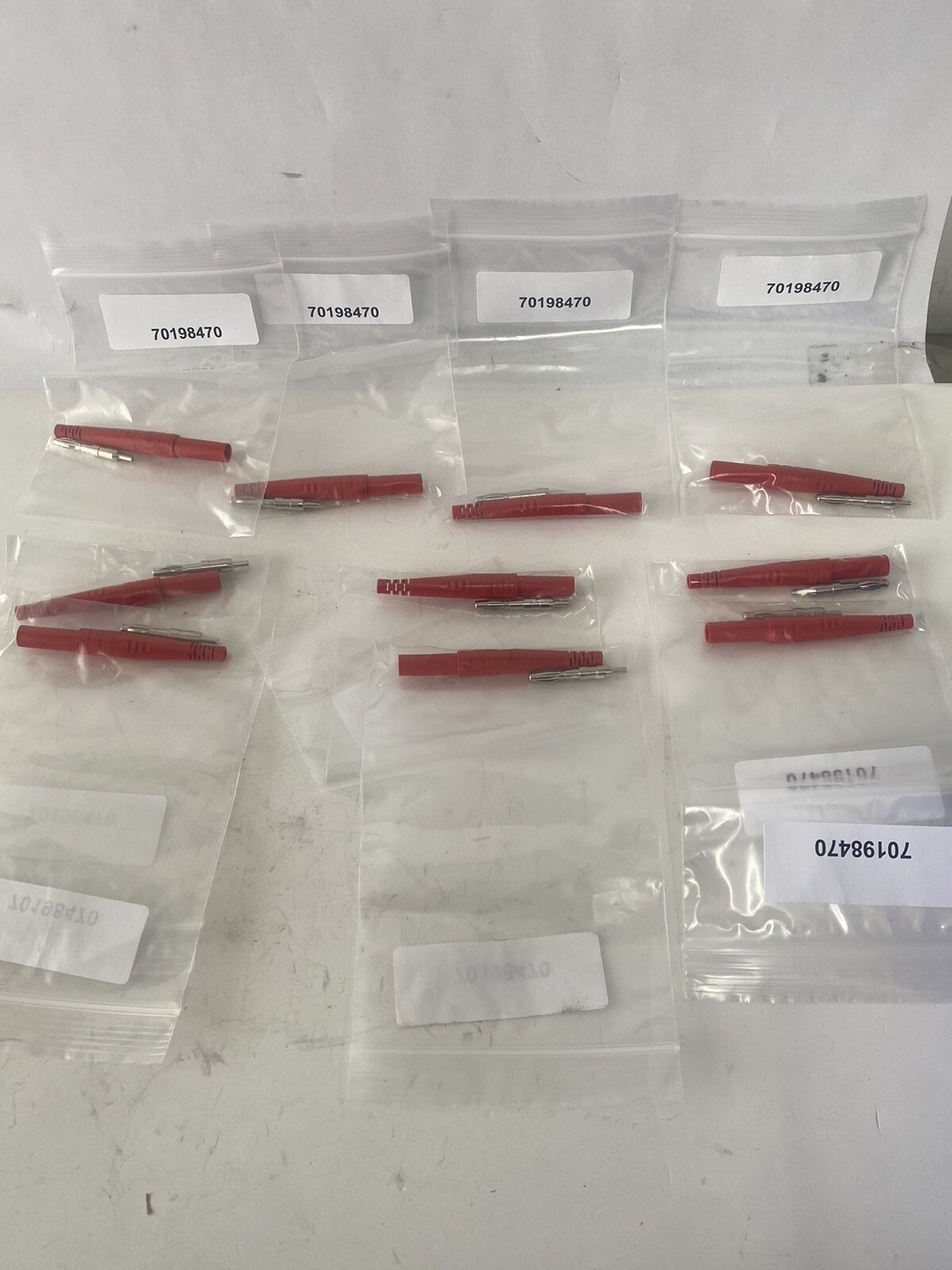 QTY 10 POMONA 6383-2 4mm Male Banana 'RED' Shrouded DIY Kit Rated 15A 300V CAT 2