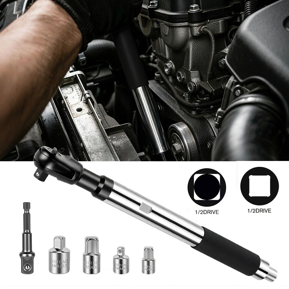 1/2" Offset Extension Wrench Impact Ratchet Extender for Electric Drill 3/8" 1/4