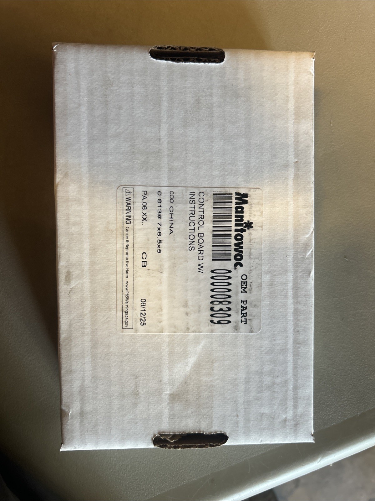 Manitowoc 000008309 Control Board with Instruction Welbilt