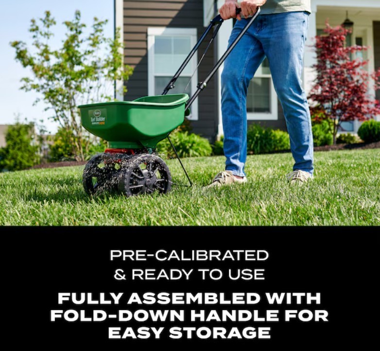 Scotts Turf Builder EdgeGuard Mini Broadcast Spreader 15-lb Capacity Compatible