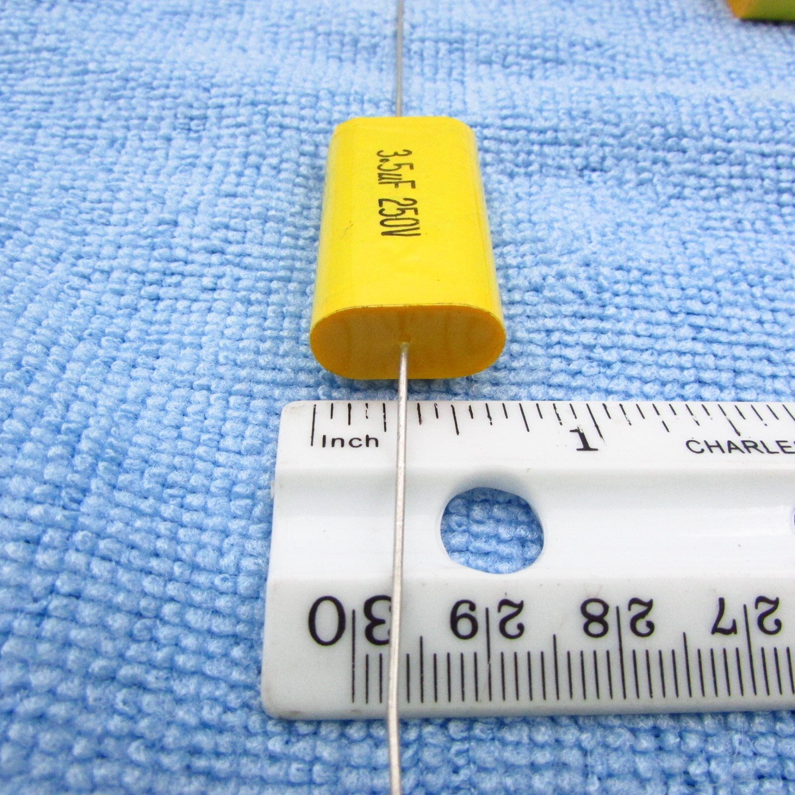 Qty (2) 3.5uF 250V Electrolytic Polyester Film Speaker Crossover Axial Capacitor