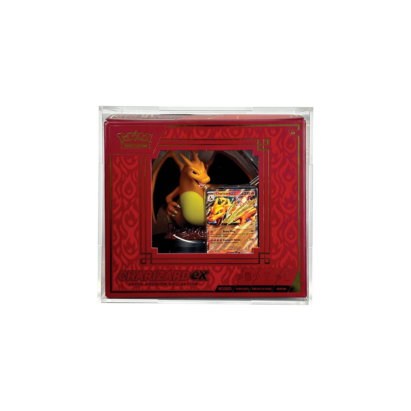 Press-fit Acrylic Display Case for Charizard EX Super Premium Collection
