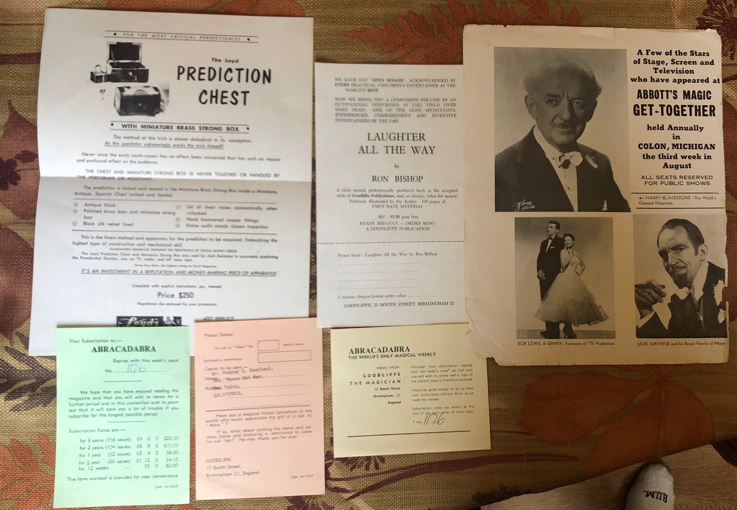 Vintage Magic Paper Ephemera Large Group - Various and Very Rare