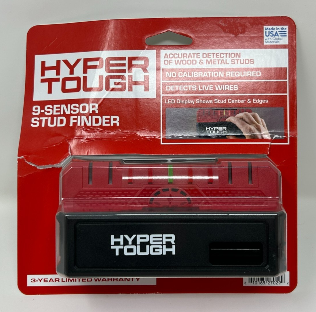 Hyper Tough 9-Sensor Stud Finder LED Display HYPR9 NEW FREE SHIPPING📦