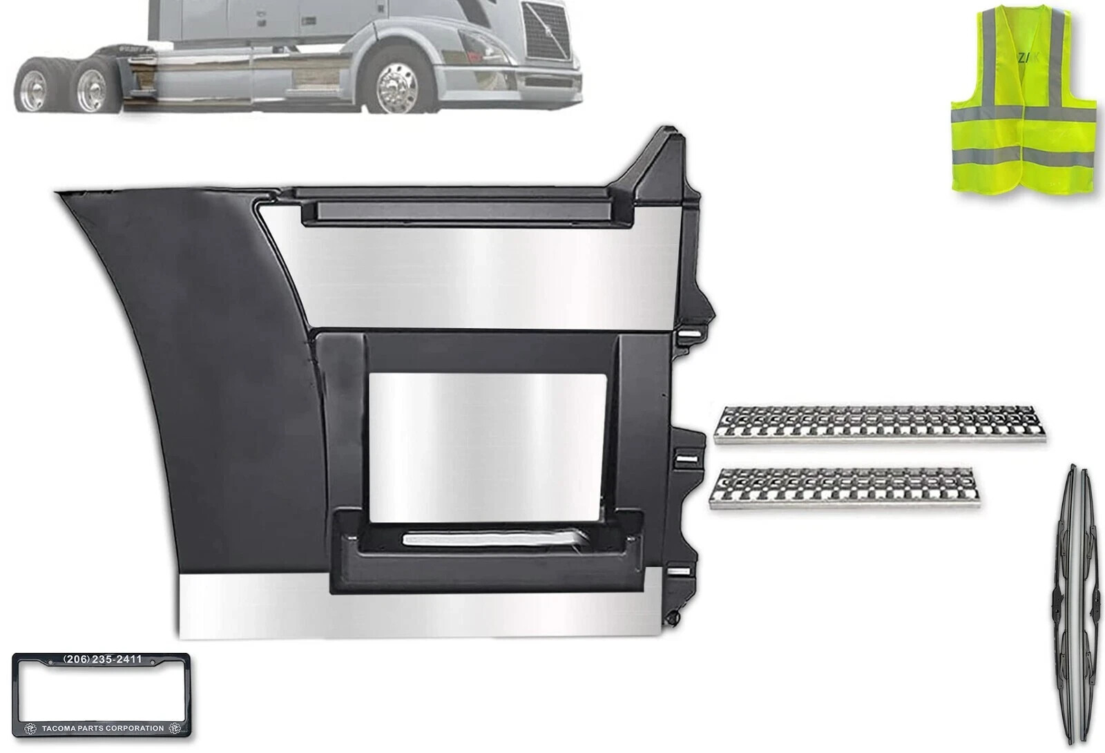 Rear Step Fairing Panel RH Passenger Side 33 Compatible with Volvo VNL 2004-2017