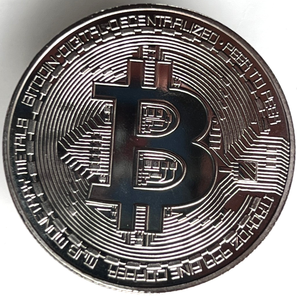 Bitcoin Physical zinc and Copper Collectible Coin