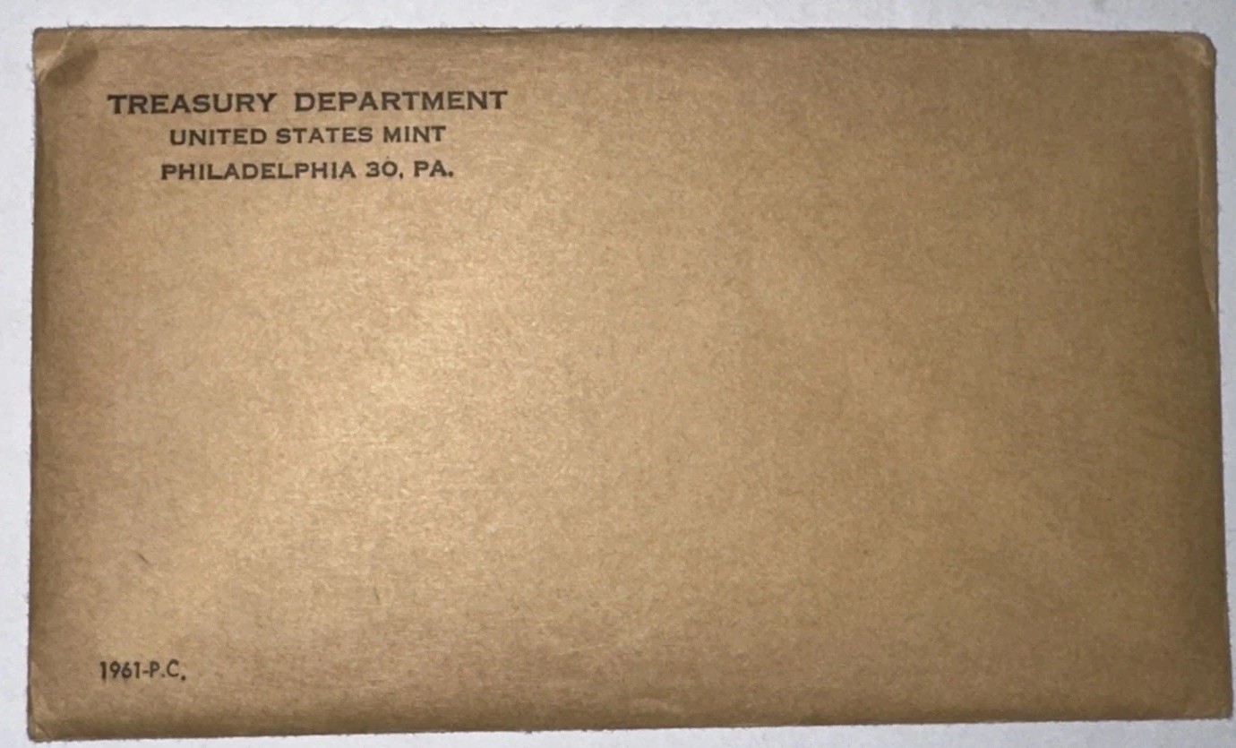 1961 US Proof Set-LOT OF 20 SEALED 5 Coin-3 coins@ 90% Silver-Original Envelope