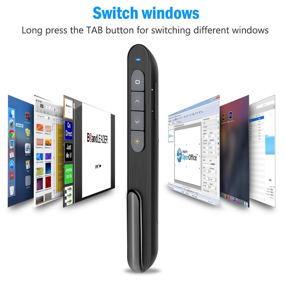 Wireless Presenter 2.4GHz RF Bluetooth Slide Advancer 4G Dinofire USB-A Clicker
