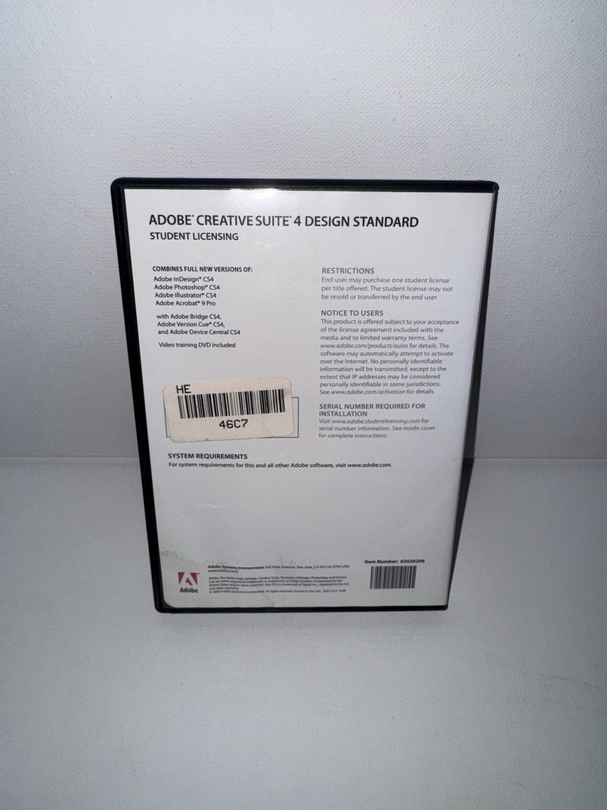 Adobe Creative Suite 4 Design Standard Mac Student Version w/ Discs & Manual