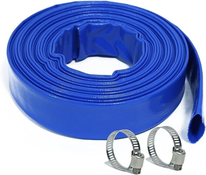 Pool Backwash Hose  2” X 25’ With 2 Clamps New In Package