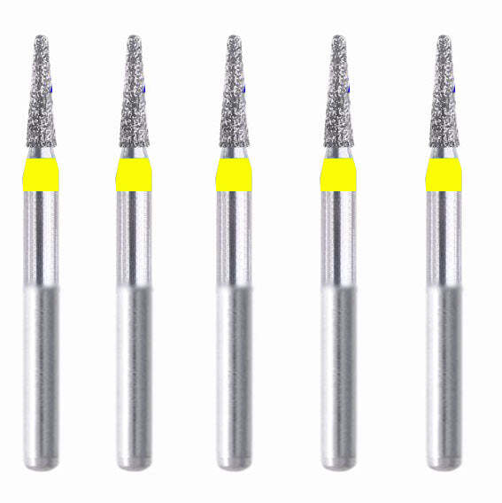 Conical, Dome End 2 mm Dia Extra Fine Grit Diamond Bur 5/Pack [1563-CREF]
