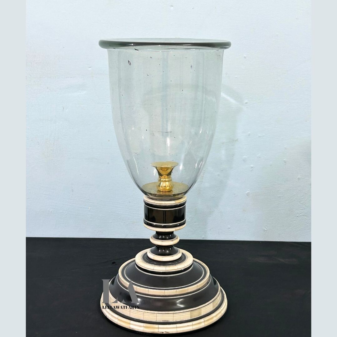 Leelawati Arts : Luxury Home Décor Wood Bone Inlay Hurricane candle holders base