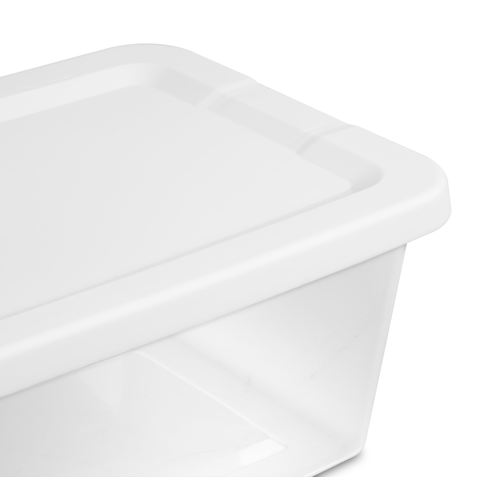 Sterilite Set of (10) 6 Quart Storage Boxes, Clear Plastic Storage Bin with Snap