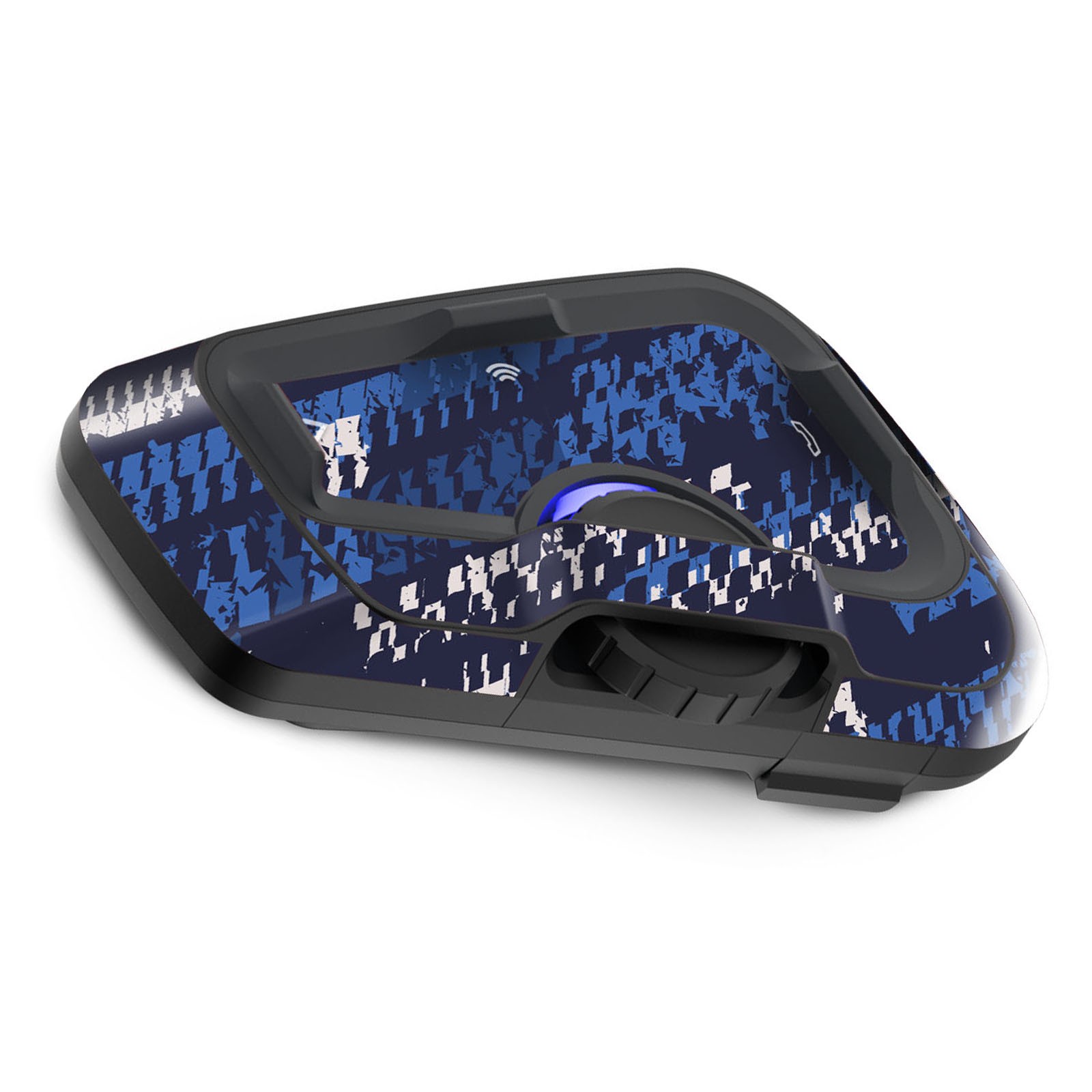 For CARDO Freecom 4X 2X Protective Headset Decal Sticker x2 Blue Cyber