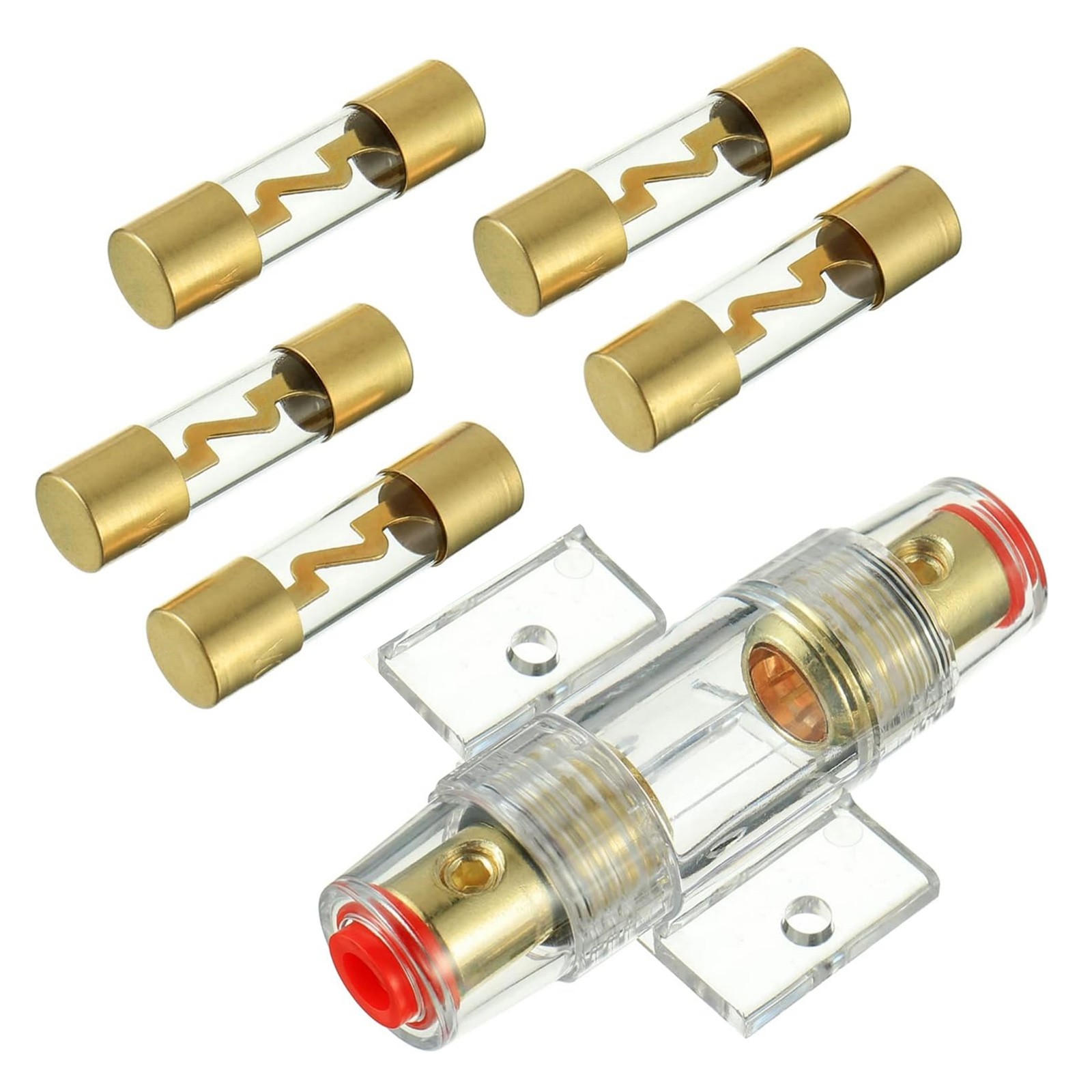 AGU Inline Fuse Holder 100A for 4-10 AWG Wire 12V with Sealed Waterproof Cap