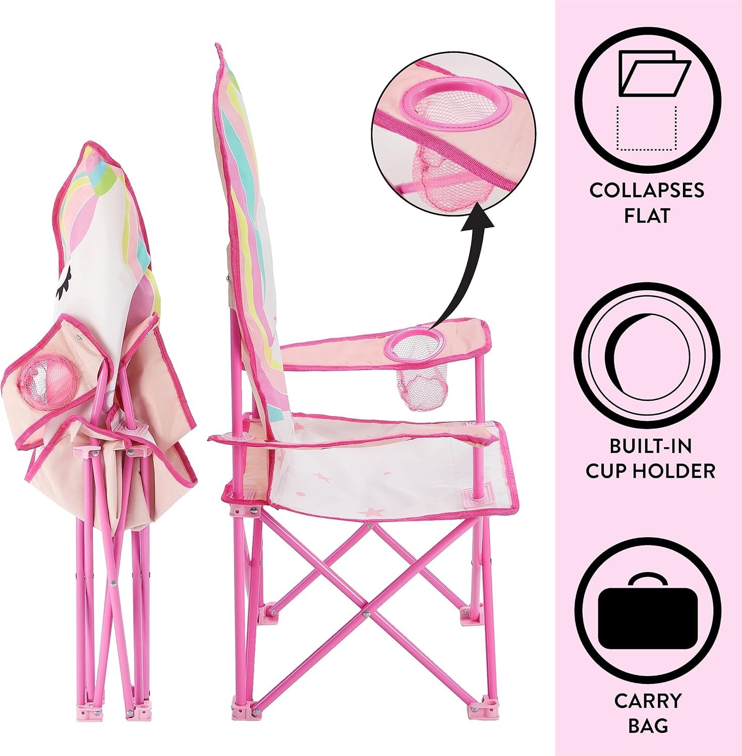 Heritage Unicorn Themed Figural Folding Camp Chair,Lightweight Portable Chair...