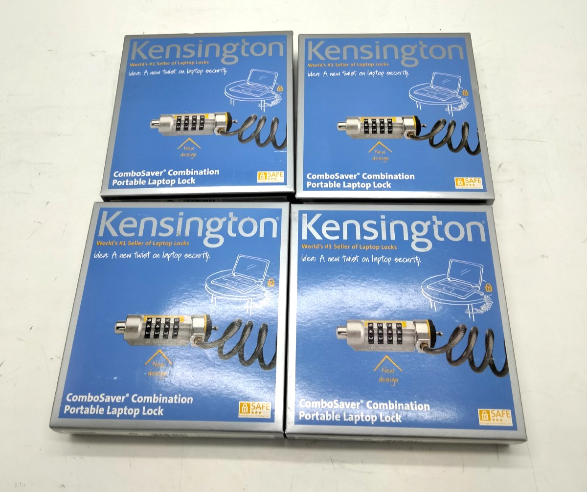 Lot of 4 Kensington ComboSaver Combination Notebook Lock K64560US
