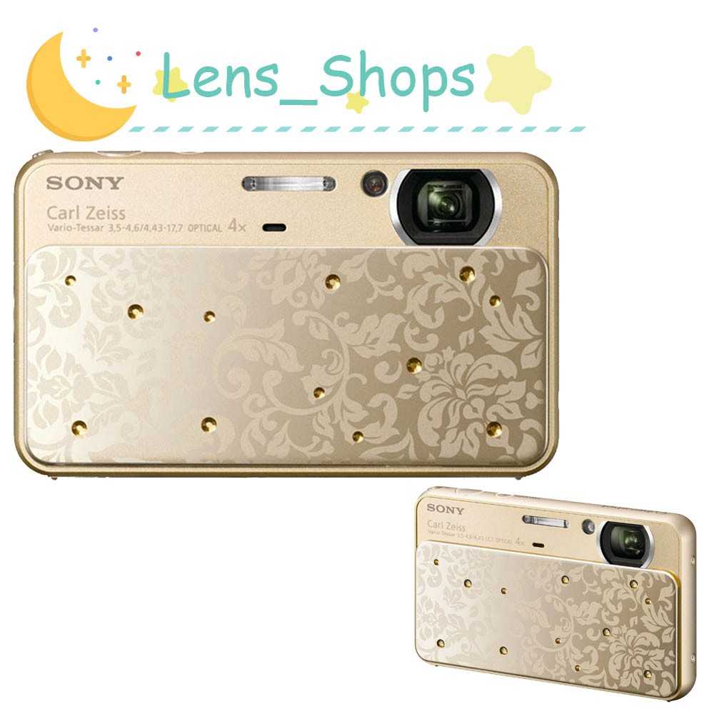 SONY Cyber Shot DSC-T99D CCD Vintage Digital Camera 14.1MP 4x Optical Zoom Gold