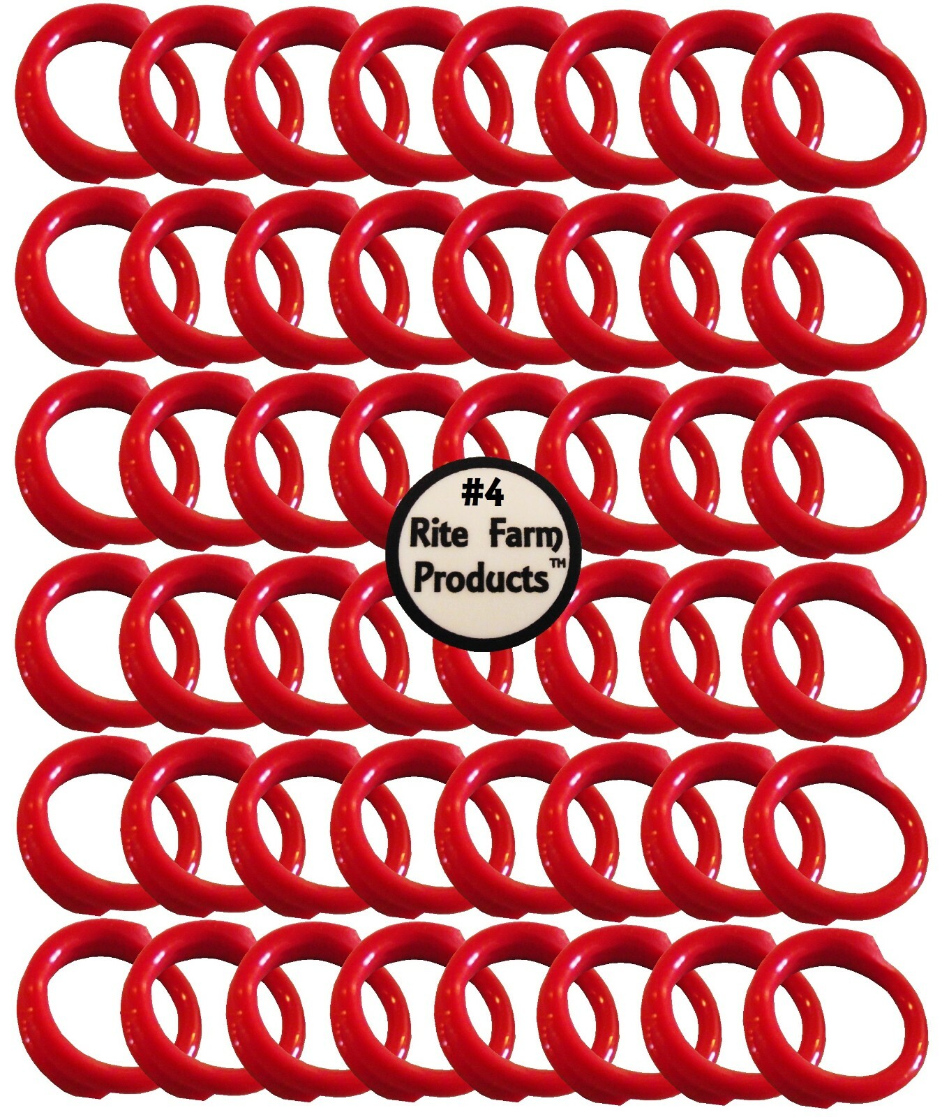 48 RED #4 LEG BANDS 1/4" CHICKEN POULTRY CHICK QUAIL PIGEON DOVE DUCK GOOSE