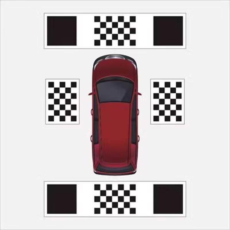 360 Car Camera Calibration Mats, Auto Diagnostic Grid Cloth Tools for Panoramic