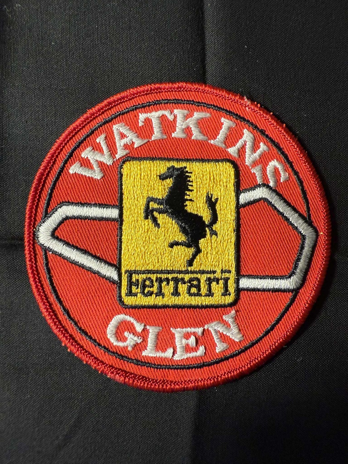 VTG NEW Ferrari Club of America Meet Up-1990- Watkins Glen Patch-Full Embroidery