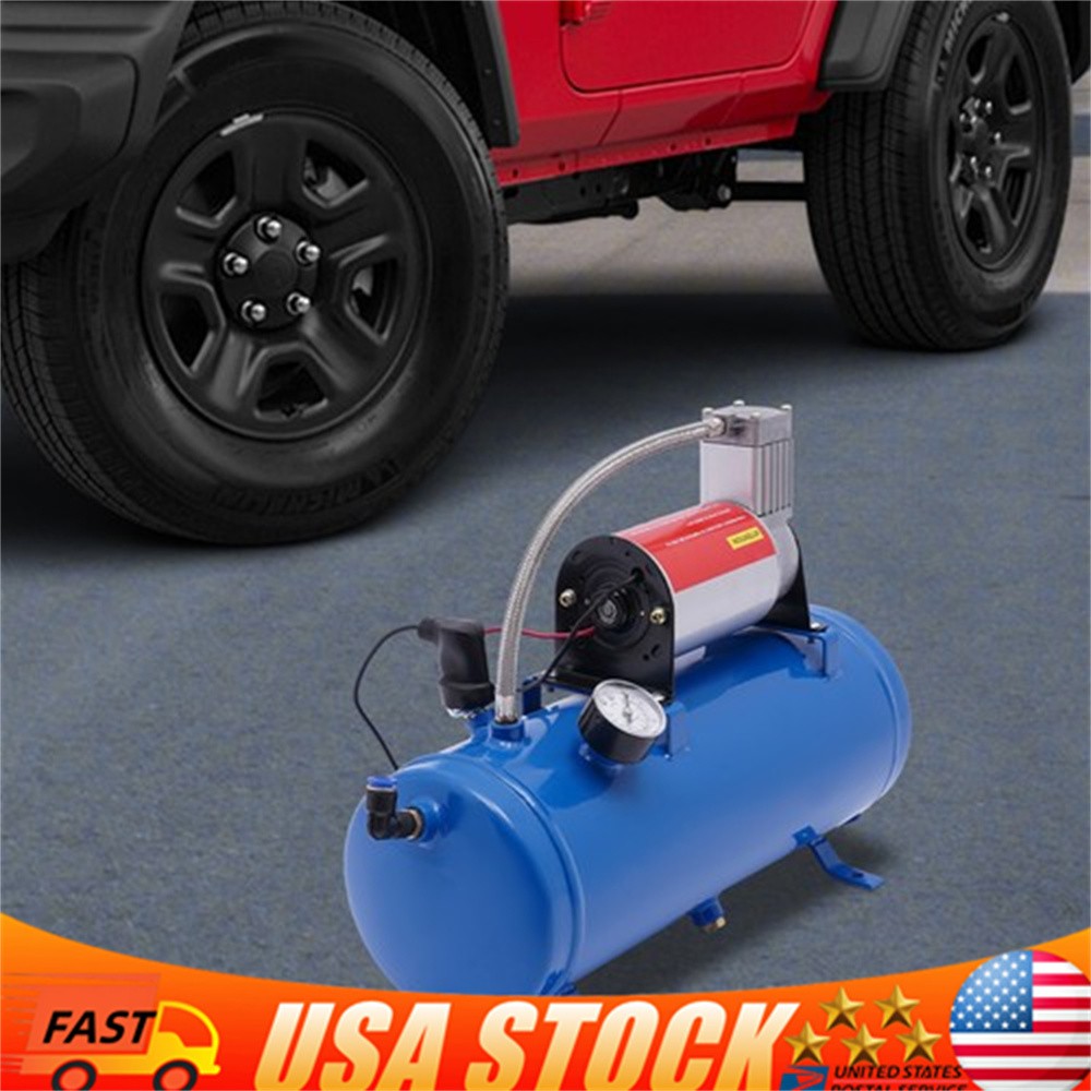 DC On Board Air Compressor For Van Train Truck Car Boat with 6L Tank 12V 100PSI