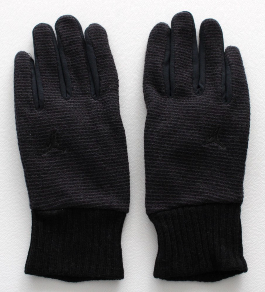 Nike Jordan Knit Gloves Men's Small Off Noir/Black