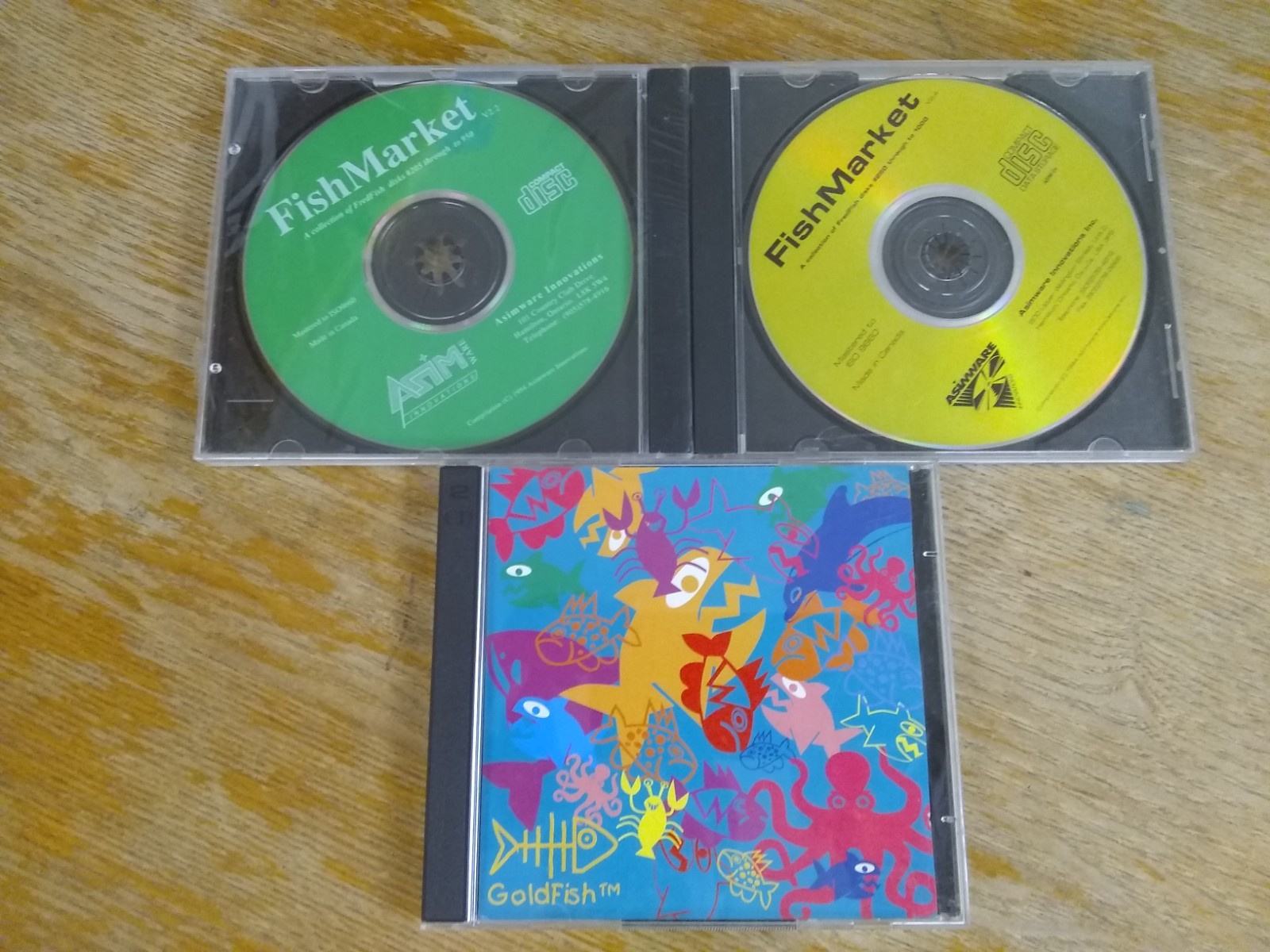 Fred Fish Lot of 3 CDs, Commodore Amiga, Asimware #B