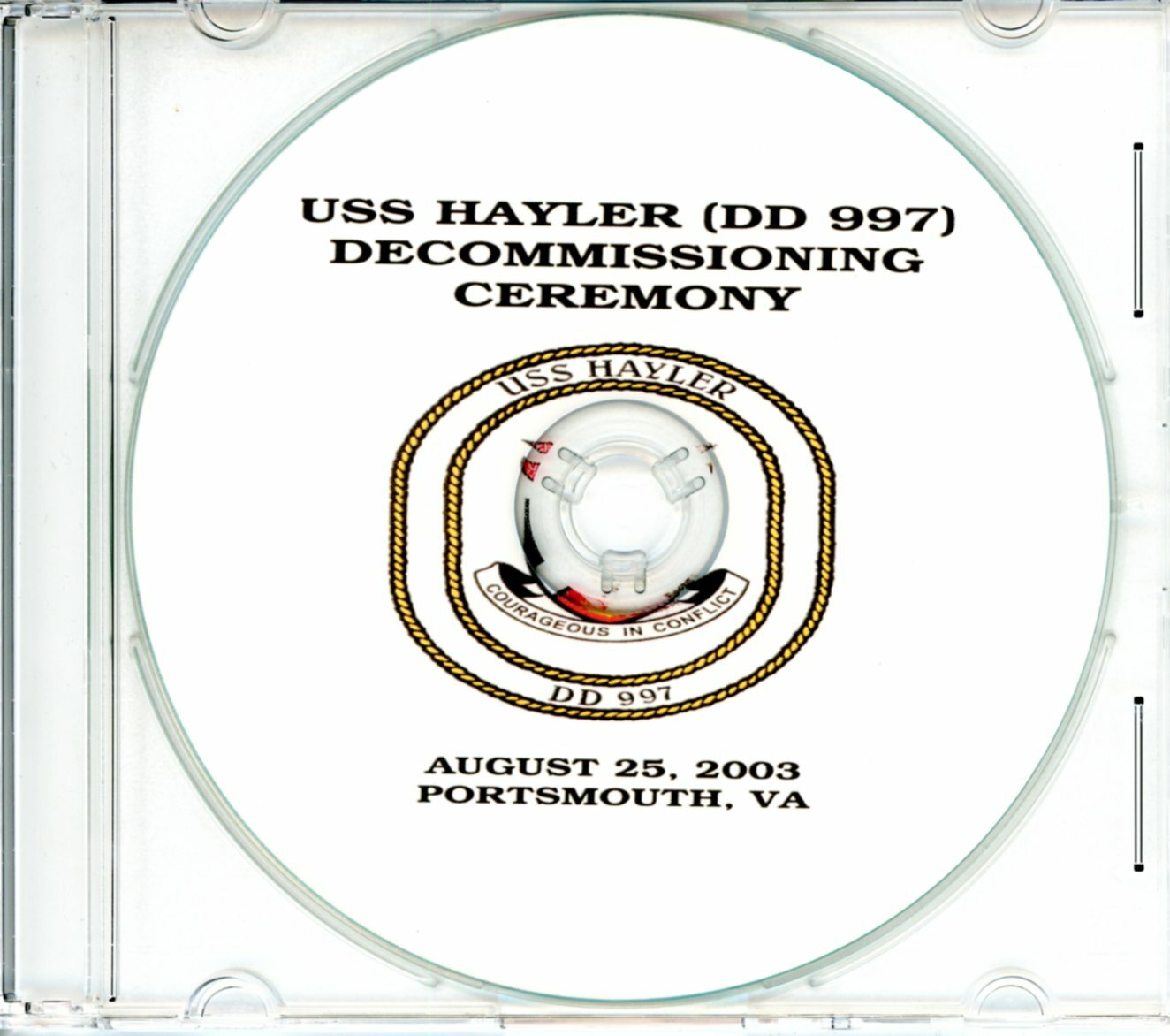 USS Hayler DD 997 Decommissioning Program 2003 United States Navy