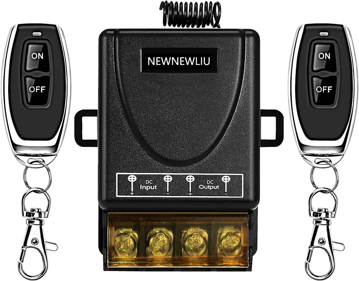 12 Volt Remote Switch 12V-72V Remote Switch, Black