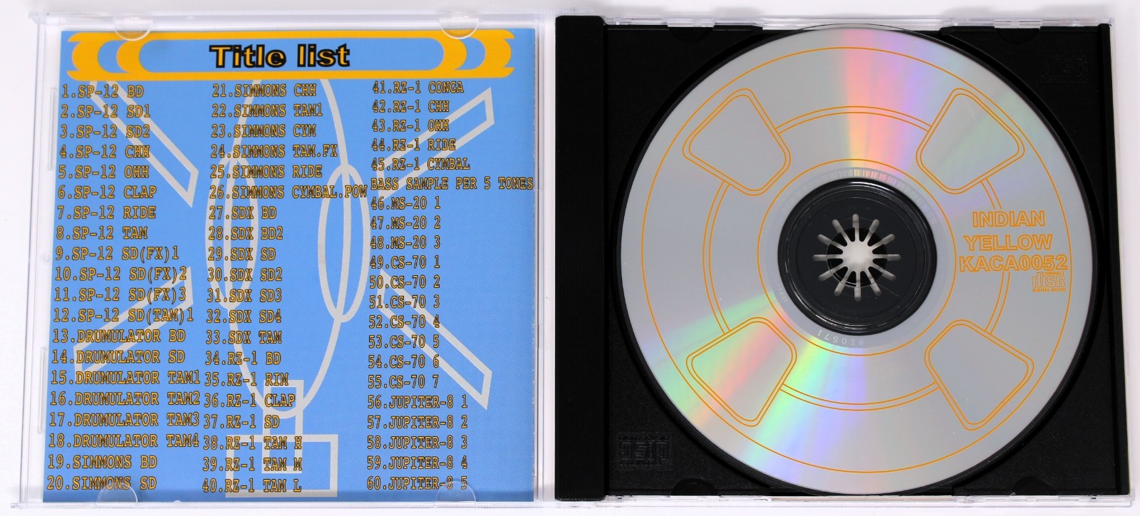 Kaeru Cafe Indian Yellow 80's Rhythm Systems Sample/Sound Library/Sampling CD