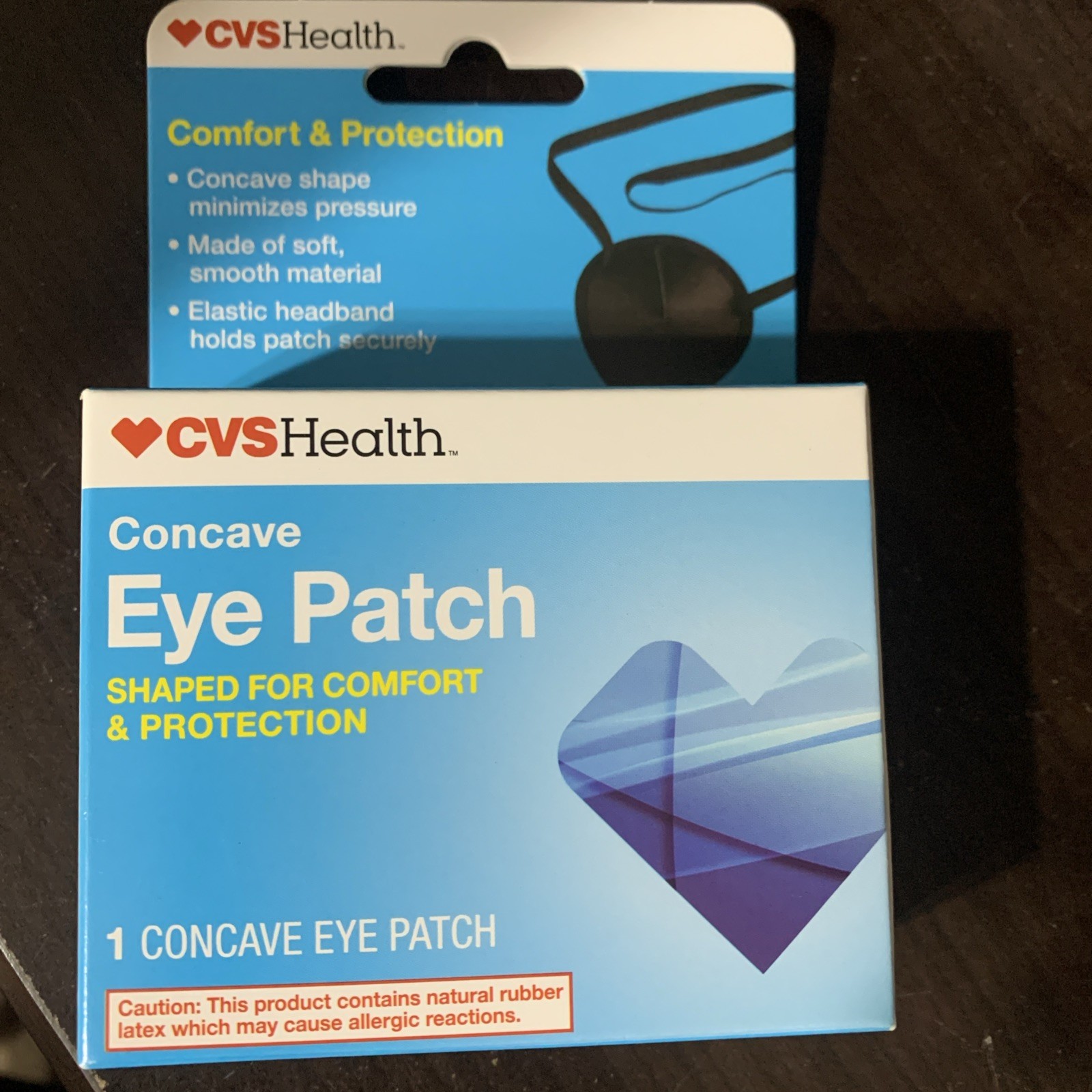 NEW CVS Health Concave Eye Patch in Black. Elastic Headband.