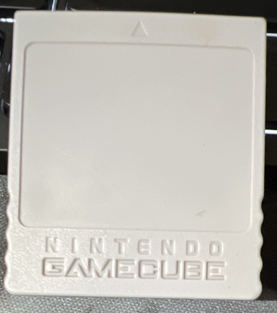 Official Genuine OEM Nintendo Gamecube Memory Card 59 Blocks Grey DOL-008