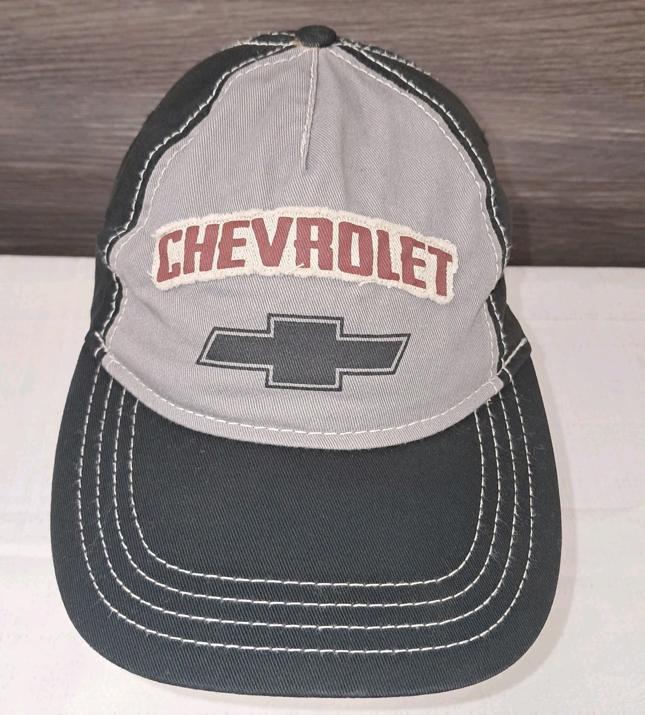 Chevy Truck Car Black Gray Strapback Trucker Hat Cap Street Garage Wear Man Cave