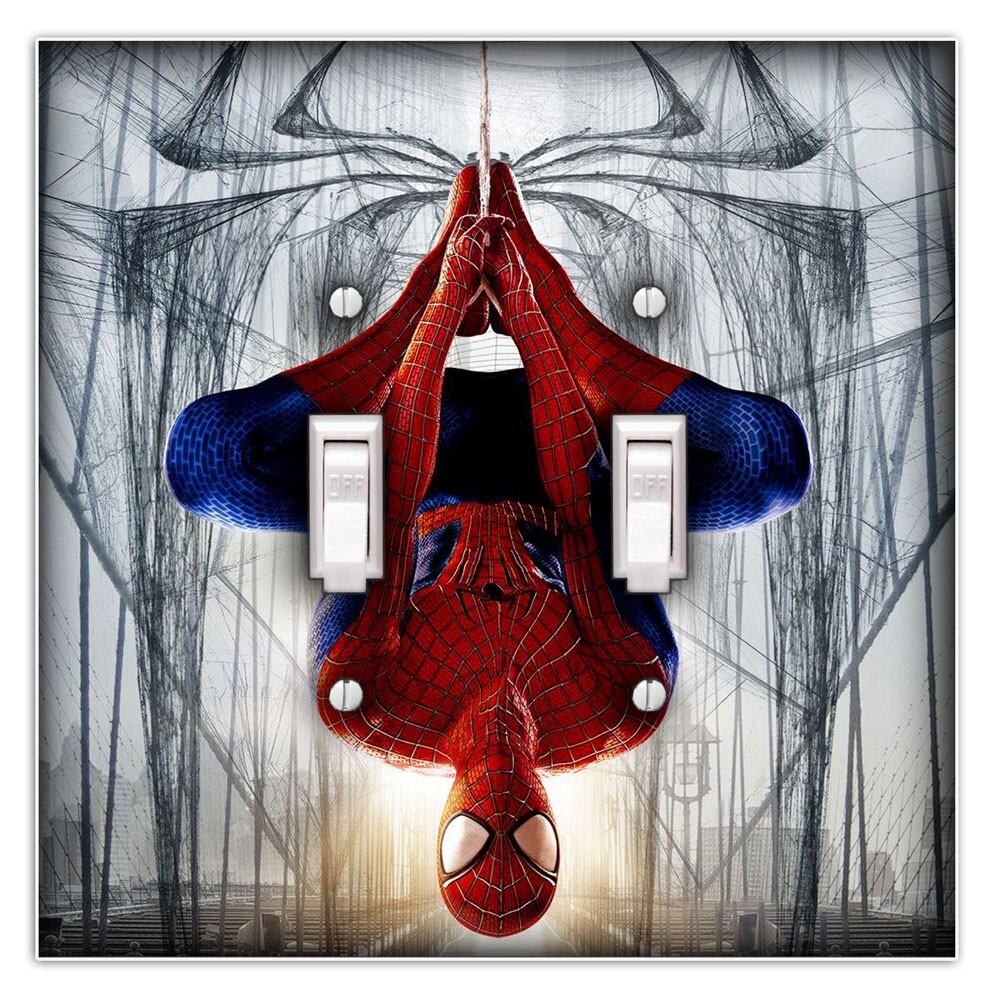 Spiderman Decorative Double Toggle Light Switch Cover Wall Plate Cover