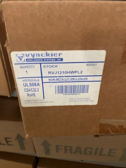 RVJ1210HWPL2 VYNCKIER ENCLOSURE  NEW SURPLUS